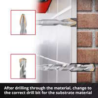 S-CASE set burgija za ciglu i keramiku E6.3 1/4" 10/1 Einhell - Slika 6