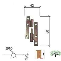 Šarka brodska za vrata SP9006 ZNŽ 80X42/FI10 DESNA DSP