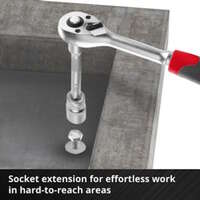 Set bitova i gedora L-Case 1/4" 25mm 37/1 Einhell - Slika 6