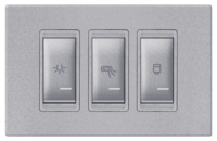 Set sklopki za kupatilo sa indikacijom horizontalni 3x16A sivi Experience