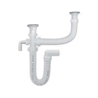 Sifon dvodelne sudopere sa priključkom veš mašine