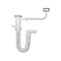 Sifon jednodelne sudopere sa priključkom veš mašine i prelivom