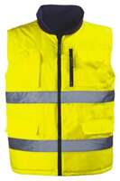 Signalizirajući Hi-Viz dvostrani prsluk HI-WAY žuto/sivi