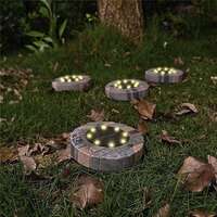 Solarna lampa baštenska kamen braon LED Entac - Slika 2