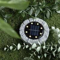 Solarna lampa baštenska kamen sivi LED Entac - Slika 2