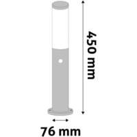 Spoljna stubna lampa Boca 1xE27 sa senzorom 450mm IP44 crna - Slika 2