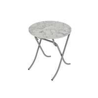 Sto višenamenski sklopivi beli mermer 70cm Alesta