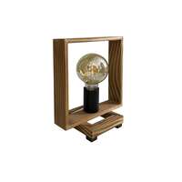 Stona drvena lampa kvadrat 1xE27 Hrast DAS