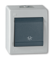 Taster sklopka za svetlo Power 10A/250V siva