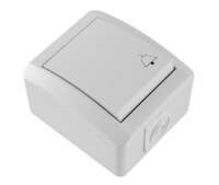 Taster zvona SETQ 10A/250V bela bezvij. veza