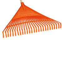 Trakaste grablje za lišće 26 z plastične sa drvenom drškom - Slika 2