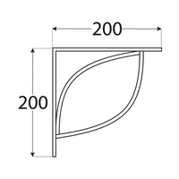 TRAMP 200 SR Nosač 200x200 mat srebrni - Slika 2