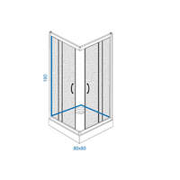 Tuš kabina K80 CHINCHILLA LINNI - Slika 2