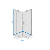 Tuš kabina R80 CHINCHILLA LINNI - Slika 2