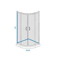 Tuš kabina R90 CHINCHILLA LINNI - Slika 2