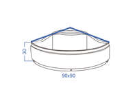 Tuš kada R90 classic duboka LINNI - Slika 2