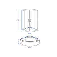 Tuš komplet R90 classic duboka LINNI - Slika 2
