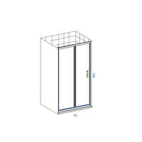 Tuš vrata 70*190 ACCORDION LINNI - Slika 2