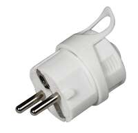 Utikač šuko ravni 16A 250V beli