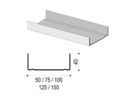 UW profil 50 KNAUF  0,6mm   4m - Slika 2