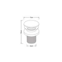 Ventil ispusni pop-up crni LINNI - Slika 4