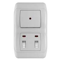 Vertikalna sklopka za kupatilo 16AX/250V (keramika) sa jednop. sklopkom 10AX/250V (plastika) Royal