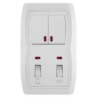 Vertikalna sklopka za kupatilo 16AX/250V (keramika) sa serij.sklopkom sa sig.sij.10AX/16AX/250V (plastika) Status