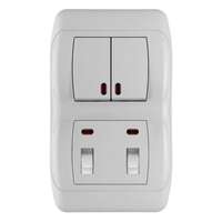 Vertikalna sklopka za kupatilo 16AX/250V (keramika) sa serij.sklopkom sa sig.sij.10AX/16AX/250V (plastika) Royal