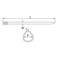 Vezice metalne 7.9x500mm 25kom. Commel - Slika 2