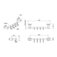 Vešalica 4-kuke ENJOY LINNI - Slika 3