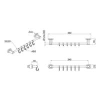 Vešalica 6-kuke ENJOY LINNI - Slika 3