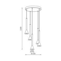 Visilica 5H-5xGU10-BLC - Slika 3