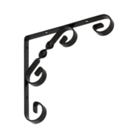 WO 150 C Kovani nosač polica 150x150 mm crn