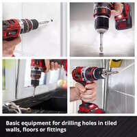 XS-CASE set burgija za keramiku E6.3-1/4" 4/1 Einhell - Slika 7