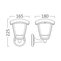 Zidna baštenska svetiljka bela E27-IP44 - Slika 4