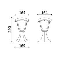Zidna baštenska svetiljka bela E27-IP44 - Slika 4