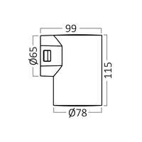 Zidna baštenska svetiljka crna 1x9W-3000K-IP65 - Slika 4