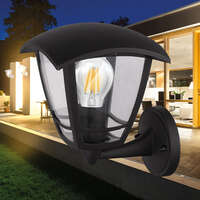 Zidna baštenska svetiljka crna E27-IP44 - Slika 2