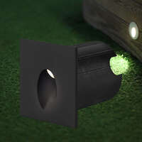 Zidna baštenska svetiljka kvadratna crna 2W-3000K-IP65 - Slika 2