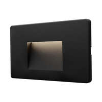 Zidna baštenska svetiljka kvadratna crna 3W-3000K-IP65