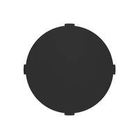 Zidna baštenska svetiljka okrugla crna, 15W-3000K-IP65 - Slika 3