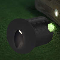 Zidna baštenska svetiljka okrugla crna 2W-3000K-IP65 - Slika 2