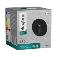 Zidna baštenska svetiljka okrugla crna 2W-3000K-IP65 - Slika 3