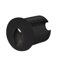 Zidna baštenska svetiljka okrugla crna 2W-3000K-IP65