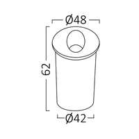 Zidna baštenska svetiljka okrugla crna 2W-3000K-IP65 - Slika 4