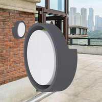 Zidna baštenska svetiljka okrugla siva, 12W-4000K-IP65 - Slika 2