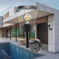 Zidna baštenska svetiljka sa senzorom 1xE27-IP54 - Slika 2