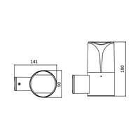 Zidna baštenska svetiljka siva 1xE27-IP44 - Slika 4