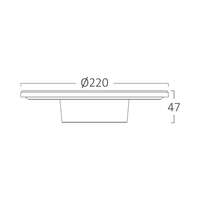 Zidna rozetna okrugla bela 12W-3U1-IP65 - Slika 4