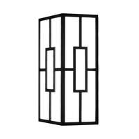 Zidna rozetna pravougaona crna 10W-3U1-IP44